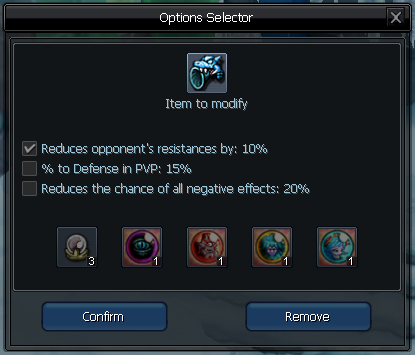 Secondary weapon augment options